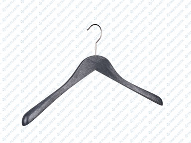 Wood Effect Plastic Jacket Hangers