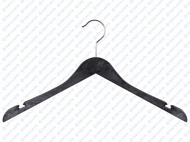 Wood Effect Plastic Shirt Hangers