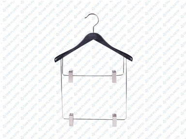 Wood Effect Plastic Double Combine Hangers