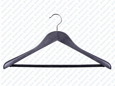 Wood Effect Plastic Suit Hangers